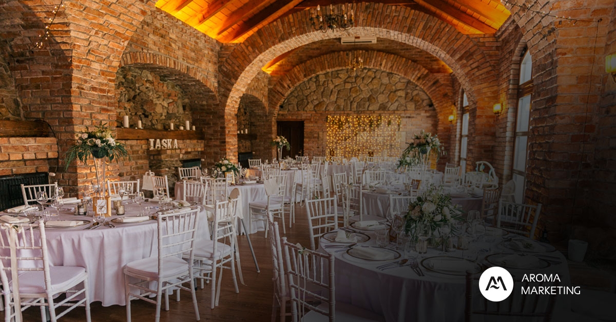 Prevoňanie svadobných priestorov dotvorí celkovú atmosféru svadby